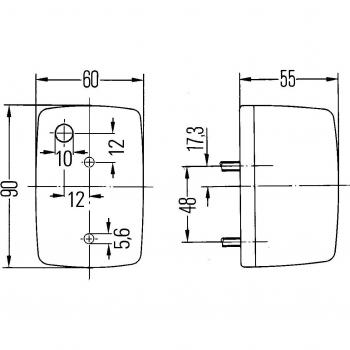 Luz intermitente HELLA 2BA 002 652-111 Izquierda