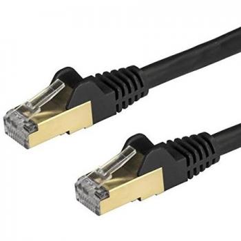 Startechcom cat6a ethernet cable 2 m black network cable snagless rj45 cable ethernet cord 2 m6 ft