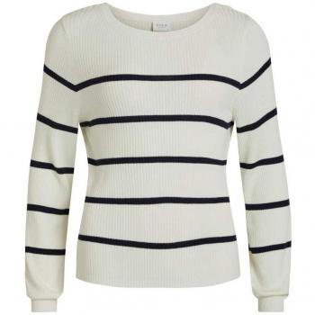 Vila Jersey Mujer Vilost Knit Stripe Blanco L