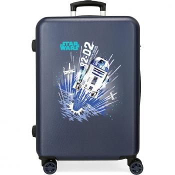 Maleta mediana Star Wars Droids R2-D2 ABS rígida 70L Azul Marino