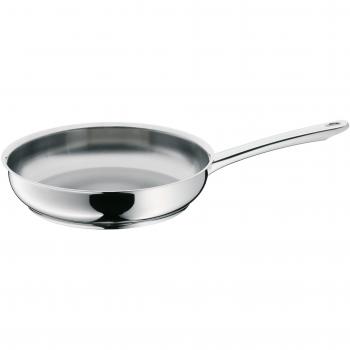 WMF Profi - Sartén 24 cm, de acero Inoxidable, sin recubrimiento para todo tipo de cocinas Incluido inducción