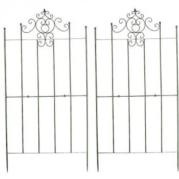 Set de 2 enrejados de hierro Paula con diseño rústico y decoraciones elegantes
