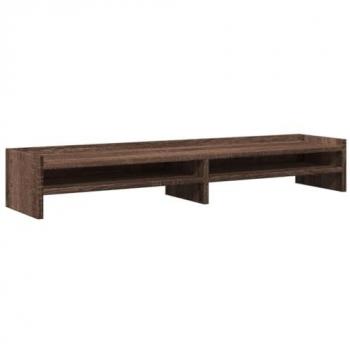Soporte para Monitor de Madera de Ingeniería Marrón Roble 100x24x16 cm