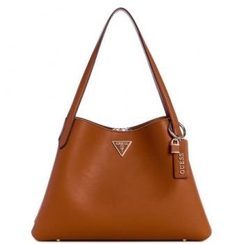 Guess Cognac Brown Shoulder Bag for Women - Sora Girlfriend Carryall HWVG95 07220