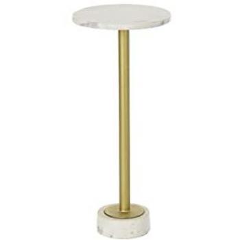 Mesa auxiliar DKD Home Decor Dorado Metal Mármol 27 x 27 x 62 cm, material: metal y mármol, dimensiones: 27 x 27 x 62 cm