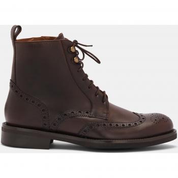 Botas de hombre LOTTUSSE de piel de vacuno en color marrón con cierre cremallera