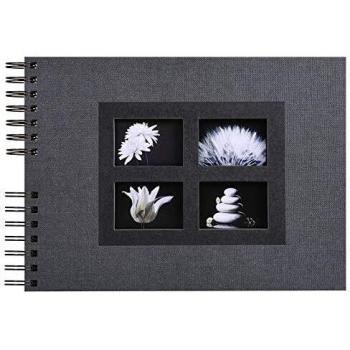 Exacompta Passion Álbum Foto con espirales, Cubierta de Papel, Negro, 32.00x22.00x3.00 cm