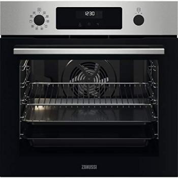 Zanussi ZOPXD6X2 Horno Multifunción con Limpieza Pirolítico, 9 posiciones con cavidad XXL, Diplay LED, Reloj electrónico + Mandos escamoteables, Carriles telescópicos 1 nivel, Inox, A+, 72 litros