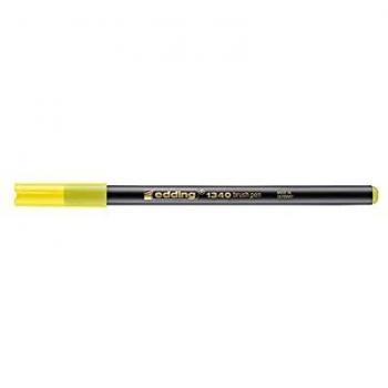 Edding 1340 rotulador con punta de pincel flexible - amarillo - 1 rotulador para pintar, escribir y dibujar - diarios de viñetas, manuscritos, mandalas, caligrafía
