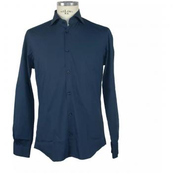Made in Italy Blue Cotton Shirt - IT40 | M