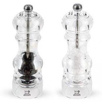 Molinillos manuales de sal y pimienta Peugeot Nancy 18 cm acrílico transparente