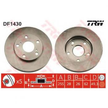 TRW Automotive AfterMarket DF1430 Brake Disc