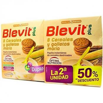 Ordesa DUPLO Blevit Plus Duplo 8 cereales y galletas maría, 2x600gr