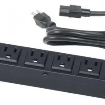 Lowell ACS-1507 Power Strip with Detachable 6' Cord, 15A, 7 Outlets