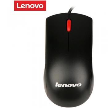 Mouse USB con cable Lenovo M120 1000 dpi para juegos y oficina, color negro
