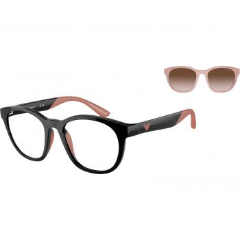 Emporio Armani EK4001 Kids with Clip-On 50171W Men's Eyeglasses Black Size 47 - Blue Light Block Available