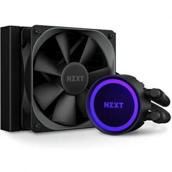 NZXT Kraken 120 - RL-KR120-B1 - Enfriador líquido de CPU AIO RGB - Silencioso y eficaz - Funcionamiento silencioso - LED RGB de anillo - Ventiladores de radiador Aer P de 120 mm