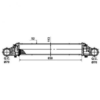 Intercooler NRF 30509 - Intercooler de alta eficiencia, fabricado en aluminio, diseñado para mejorar el rendimiento del motor al reducir la temperatura del aire de admisión, compatible con múltiples modelos de vehículos, fácil instalación y ajuste p