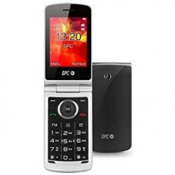 SPC Opal - Teléfono móvil de Tapa con Gran Pantalla, Letras y Teclas Grandes, Volumen Extra Alto, fácil de Usar, configuración remota, Radio FM, Agenda, Negro