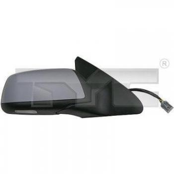 Espejo retrovisor TYC 310-0183 con diseño de puerta, espejo convexo, ajuste manual, acabado negro y compatible con vehículos específicos