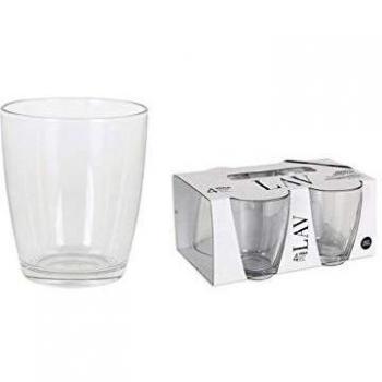 Vega 65357 Vaso Cristal, Transparente, 340 ml, Set de 4, Vidrio