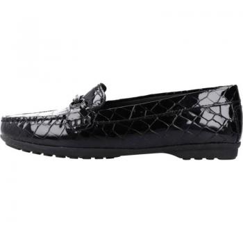 Mocasines de Mujer Geox Modelo Croc Pr.pat.lea Negro