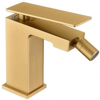 Grifo monomando bidé Pisa oro cepillado IMEX BDP048-2OC
