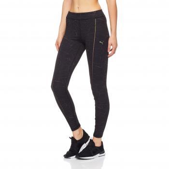 Puma Explosive Avow Night Tight Pants, Mujer, Black/Bronze Medal/Reflective, M