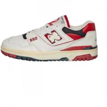 New Balance 550 Comfortable Sneakers, Off White/Red, Size 40 (US Women's 7.5)