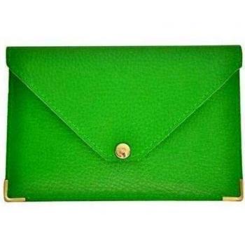 Charmoni Mazlum – Portarrollos de papel de coche sobre con botón a presión, para conducir la tarjeta gris en piel o en aspecto de piel de satéano Verde brillante Talla única