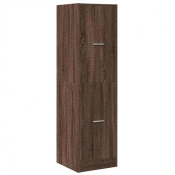 Armario botiquín de madera ingeniería marrón roble 40x41x144,5 cm