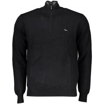 Elegant Half-Zip Sweater with Embroidered Detail - XXL
