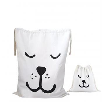 abaría - 2 Unidades Bolsa de Tela Grande - Bolsas para Ropa Sucia de bebé - Juguete Bolsa organizadora - Bolsa Inserto bebé - Grande 60 x 44 cm, pequeña 26 x 22 cm