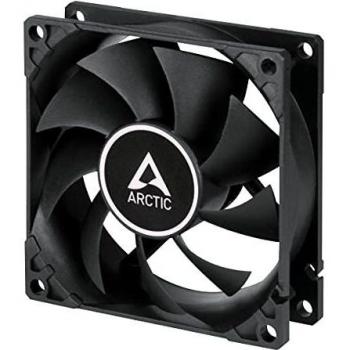 Ventilador ARCTIC F8 PWM 80mm - Silencioso, Alto Rendimiento, Regulación PWM, Negro
