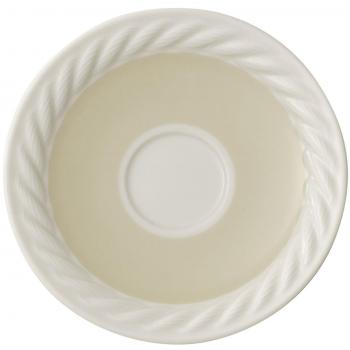 Villeroy & Boch Montauk Beachside Plato para taza de expreso, 12 cm, Porcelana Premium, Azul/Beige/Blanco