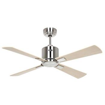 Ventilador de Techo con WiFi Casafan Eco Neo III 103 cm Cromo Cepillado/Aspas Reversibles Arce y Haya