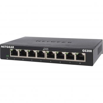 NETGEAR 8-Port Gigabit Ethernet Unmanaged Switch, Desktop, Internet Splitter, Sturdy Metal, Fanless, Plug and Play