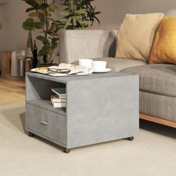Mesa de Centro Grigio Cemento 55x55x40 cm Madera Multicapa