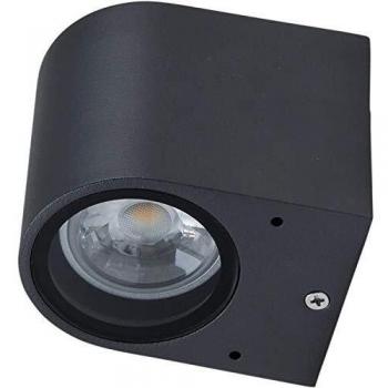 Aplique LED Abajo 1 Foco GU10 IP44 Aluminio Anticorrosivo Grafito