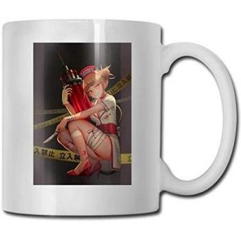 OPLKJ Taza Hero Nurse Himiko Toga Collage Coffee Mug Ceramic Tea Cup Water Container Novelty Handle 11oz Desk Accessories