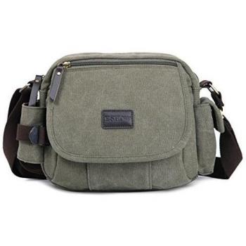 Eshow Bolsos de Bandoleras hombre a hombro de Tela retro Multifuncional para estudiantes a viaje