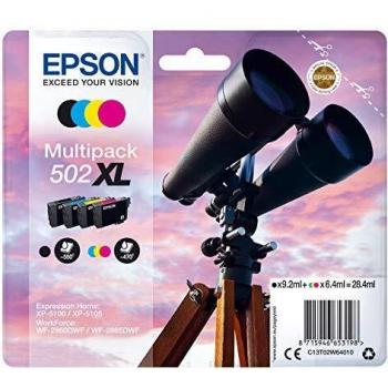 Epson binoculars multipack 4-colours 502xl black 9.2ml - cmy 6.4ml