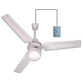 Ventilador de Techo con Luz Blanco 120cm Mundofan y Control Remoto Empotrable