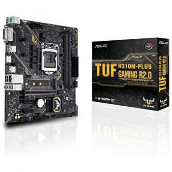 ASUS TUF H310M-PLUS Gaming R2.0 - Placa Base Gaming mATX Intel de 8a y 9a Gen. LGA1151 con iluminación Aura Sync RGB, Soporte DDR4 2666MHz y 20Gbps en el Puerto M.2