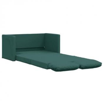 Sofá cama de suelo 2 en 1 tela verde oscuro 112x174x55 cm Vidaxl