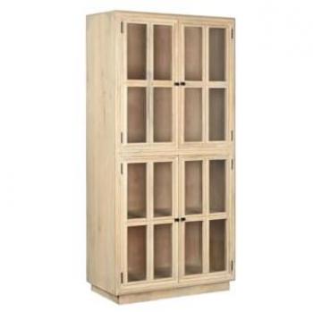 Vitrina Home ESPRIT Cristal Madera de mango 80 x 40 x 177 cm