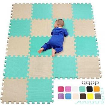 qqpp Alfombra Puzzle para Niños Bebe Infantil - Suelo de Goma EVA Suave. 18 Piezas