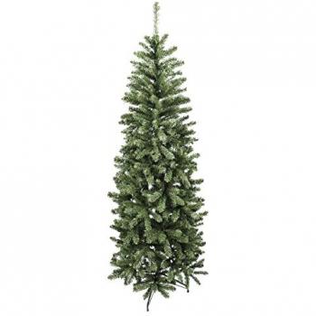 Árbol de Navidad artificial Mobili Rebecca, 210 cm de altura, 963 ramas de PVC verde, diseño realista, base de plástico, ideal para decoración del hogar y escaparates