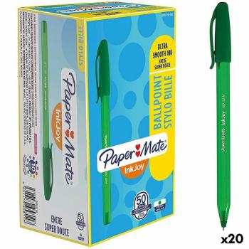 Bolígrafo Paper Mate Inkjoy 50 Piezas Verde 1 mm (20 Unidades)
