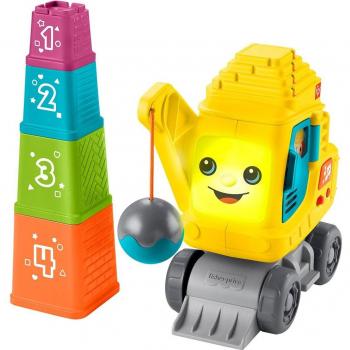 Fisher-Price - Juguete de construcción Grúa cuenta y apila